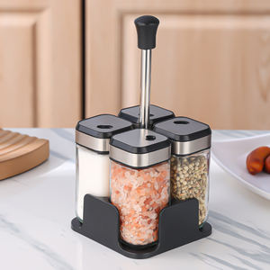 Juego de Salero y pimentero de 4oz y 120ml al por mayor, juego ajustable para verter agujeros, hierbas, sal, azúcar, condimentos, herramientas para especias - Product Image 4