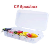 Offre Spéciale naufrage méné 5 pièces/boîte 5g/5cm dur 3d yeux tueur leurre de pêche pour eau douce et salée appâts en gros