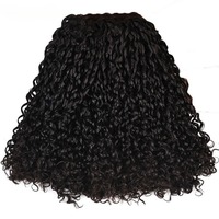 Extensions de cheveux humains bouclés Pixie 8A, couleur naturelle, double trame, perruques en dentelle avec styles bouclés Kinky et Pixie, closure 1B, Ventes Flash