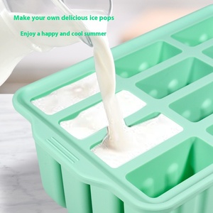 Bac à glaçons en silicone alimentaire durable à 12 cavités, sans BPA, écologique, facile à démouler, pour la fabrication de glaces - Vente chaude - Product Image 4