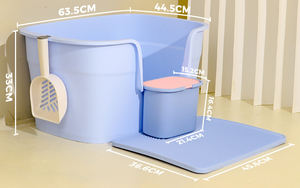 Beliebte große Raum Luxus halb geschlossene Haustier Katze Katzen toilette Kunststoff Katzen toilette mit Katzenstreu Schaufel - Product Image 3