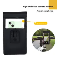 Nouveau sac de vélo imperméable avec support rotatif pour téléphone tactile, fixation sur guidon de moto, rétroviseur