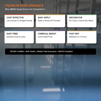 Peinture époxy pour sols, application facile, résistante à l'usure, antidérapante, imperméable pour garage, usine, atelier, entrepôt, béton