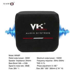 VK MINI8P Caja <span class=keywords><strong>de</strong></span> Subwoofer <span class=keywords><strong>Taramps</strong></span> Todo en Uno <span class=keywords><strong>de</strong></span> 8 Pulgadas con <span class=keywords><strong>Amplificador</strong></span> Incorporado, Radiador Pasivo Único, 300W RMS, >90dB SPL Máximo, Backroad - Product Image 5