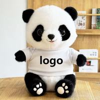Peluche Panda Personnalisée avec Logo, Poupée Panda Rembourrée Personnalisée avec Sweat à Capuche, Cadeau Mascotte Kawaii, Broderie Personnalisée OEM Vente en Gros
