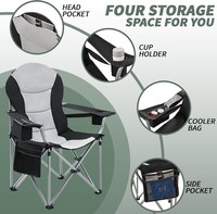Accessoires de camping Chaise de camping pliable de plein air pour la pêche Fabriquée en alliage d'aluminium et en Oxford