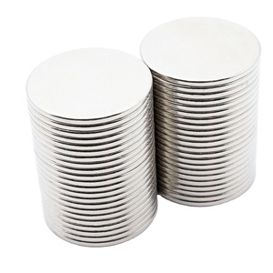 Aimant en néodyme rond <span class=keywords><strong>de</strong></span> haute qualité, plaqué nickel, pour le contrôle du mouvement industriel - Product Image 1