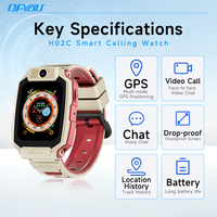 Jam Tangan Pintar Murah GPS Anak LBS Positioning Sim Smartwatch Telepon Panggilan Dua Arah SOS IP67 Tahan Air Kamera untuk Anak Jam Tangan Pintar OEM