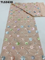 Tissu en dentelle à sequins prix usine pour robe de mariée, robe de soirée, tissu de mariée, dentelle de tulle brodée autrichienne avec sequins
