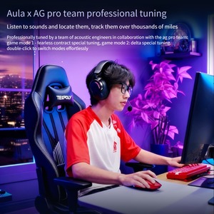 Tai nghe Aula A7 Pro tai nghe nhẹ Tai nghe chơi game kết nối bốn chế độ không dây có micrô giảm tiếng ồn - Product Image 4