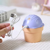 150ml grand réservoir humidificateur avec atomiseur brume pulvérisateur de crème glacée Mini Portable USB LED éclairage de nuit bureau 7 coloré