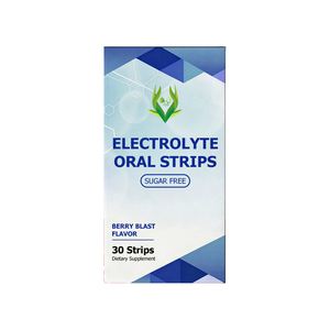 DIM Bandes orales d'électrolytes sans sucre, contenant du sodium et du potassium, pour augmenter l'endurance, 30 bandes pour adultes, complément alimentaire - Product Image 1