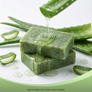 Jabón de Aloe Vera de Marca Privada, Jabón Natural Orgánico Hecho a Mano, Blanqueador e Hidratante, Jabón Corporal para <span class=keywords><strong>el</strong></span> Cuidado de la Piel, Jabón de Tocador para OEM ODM - Product Image 1