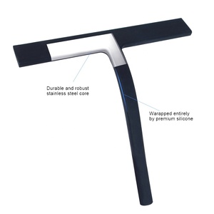 Tergivetro Multiuso in Acciaio Inossidabile per Vetri Auto, Porte e Finestre, con Lama in Gomma Siliconica, per Pulizia Finestre e <span class=keywords><strong>Doccia</strong></span> - Product Image 3