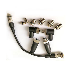 ขั้วต่อสายไฟฟ้าแบบวงกลม M12 Ip68 ป้องกันน้ำและฉนวนกันความร้อน แบบเสียบเร็ว ตรง - Product Image 3