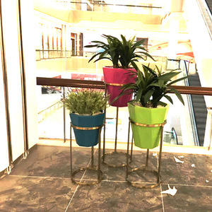 Pot de fleurs créatif en fibre de verre, forme irrégulière, jardinières d'extérieur pour centre commercial, design moderne, plantes décoratives colorées - Product Image 4