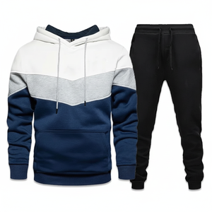 Survêtement pull en coton pour hommes OEM vêtements de sport décontractés respirants et confortables vêtements de sport pour entraînement et course à pied - Product Image 1