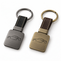 Porte-clés personnalisé avec cadenas en cuir, anneau métallique, logo personnalisé, cadeau promotionnel en gros, fournisseur OEM, fabricant en gros