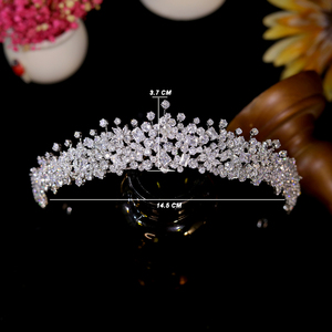 ASNORA Accesorios para el Cabello de Novia, Corona Romántica de Estrellas para Quinceañera, Tiara de Princesa para Cumpleaños, Diadema para Mujer, Banda para la Cabeza de Boda - Product Image 3