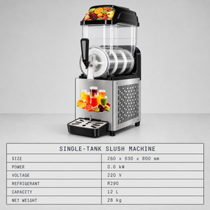 Máquina de Granizados Comercial de 12L con un Solo Tanque, 220V 600W, Dispensador de Bebidas Congeladas para Cafetería, Restaurante, Tienda de Conveniencia - Product Image 6