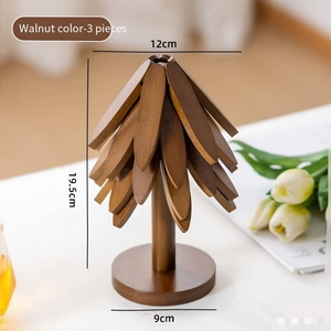 Tapis isolant thermique en bambou Nan pour Noël, dessous de plat créatif, dessous de verre, résistant à la chaleur et aux hautes températures, facile à nettoyer - Product Image 6