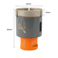 Diamant brasé sous vide forets 6-140mm M14 filetage pour couronne porcelaine céramique et granit marbre carrelage scie cloche