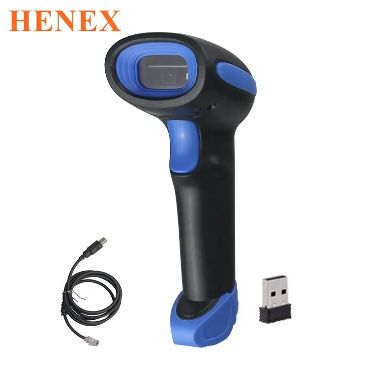 RS232/USB Barcode Scanner HENEX 3D Handheld Wireless Printer and Scanner for Convenient Store