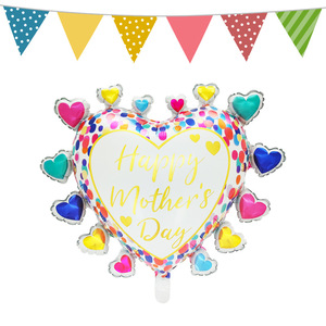 Nuevo Globo Grande <span class=keywords><strong>de</strong></span> Aluminio para el Día <span class=keywords><strong>de</strong></span> la Madre, Diseño <span class=keywords><strong>de</strong></span> Guirnalda con Corazón, Decoración Festiva para Mamá, Suministros al por <span class=keywords><strong>Mayor</strong></span> - Product Image 5