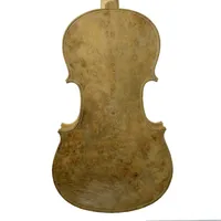 Unfinished 5 Strings Violin Handmade Fiddle Spruce Top Birds Eye Maple Back Side W/Ebony Fingerboard Strings Nut Free Case KIT