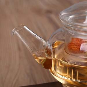 Théière en verre de <span class=keywords><strong>Mini</strong></span> capacité avec cuisinière à infuseur amovible <span class=keywords><strong>bouilloire</strong></span> à thé sûre floraison et machine à thé à feuilles mobiles - Product Image 3