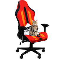 Housse de chaise personnalisable en soie spandex, housse de chaise ergonomique, housse de chaise de jeu d'ordinateur pour la protection contre les rayures du chat