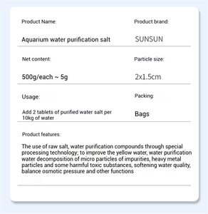 SUNSUN 500g Instant <strong>Aquarium</strong> Water Purification <strong>Salt</strong> Eco-Friendly Cylinder-Shaped Special <strong>Salt</strong> for Yellow Water Softening - Product Image 4