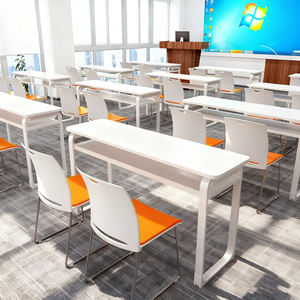 โต๊ะและเก้าอี้นักเรียนกรอบโลหะสำหรับผู้ใหญ่อุปกรณ์เฟอร์นิเจอร์ในโรงเรียน - Product Image 4