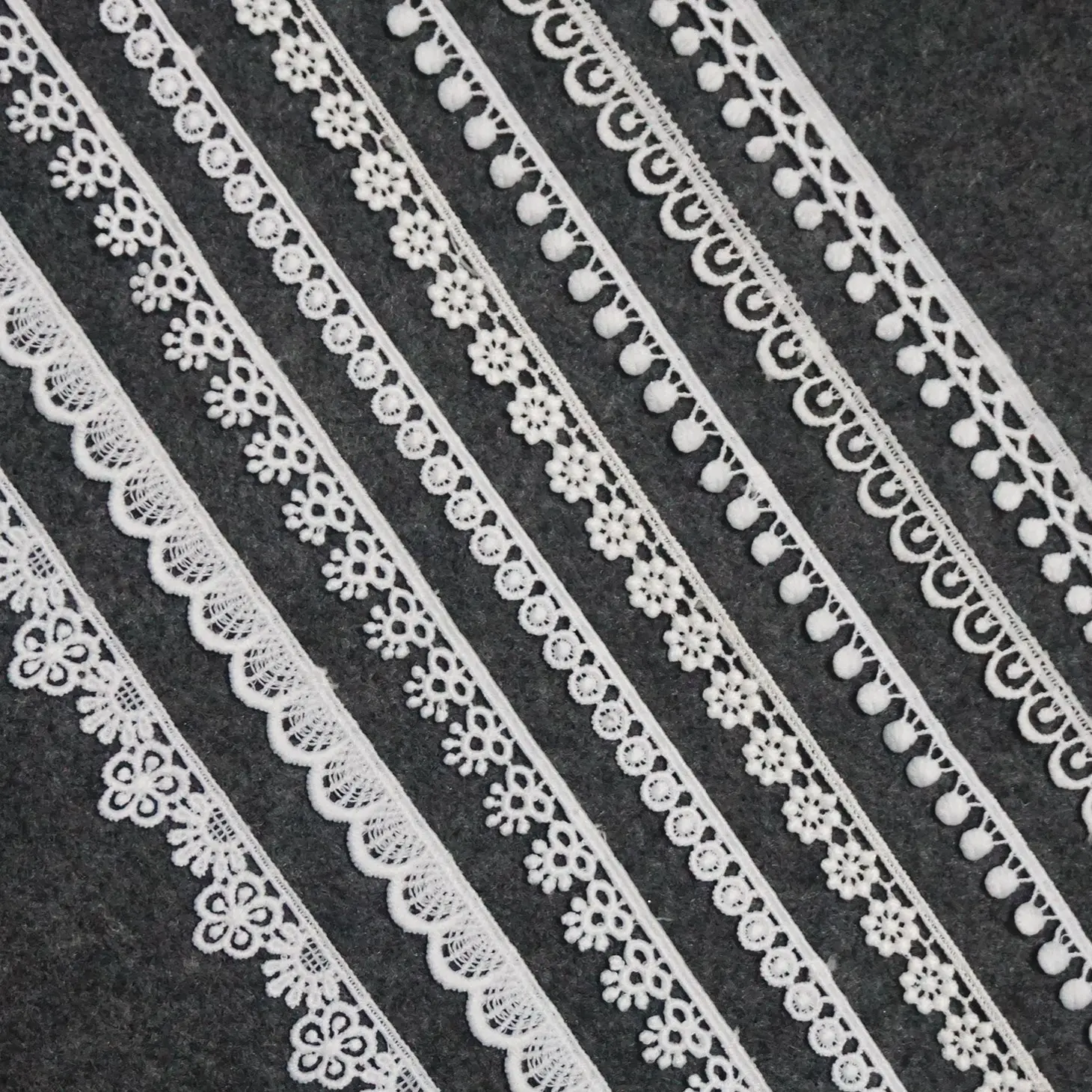 Wonderful water soluble lace trim cotton ribbons stock under garment