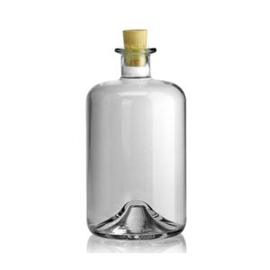 Bouteille en verre cristallin à fond glacier au design spécial avec bouchon en liège pour spiritueux, rhum, gin, whisky, vodka, vin, brandy, <span class=keywords><strong>tequila</strong></span> 700 ml - Product Image 2