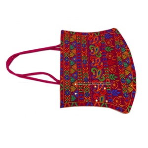 Sac à main traditionnel en coton pour femmes, pour fille, avec Double sangle, broderie multicolore - Product Image 1