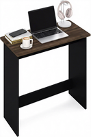 Bureau d'étude rectangulaire compact Columbia Walnut, facile à assembler, table de jeu pour dortoir, bureau à domicile, chambre à coucher, salle d'étude