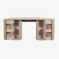 Ensemble de commode de chambre à coucher en bois massif haut de gamme table de commode de maquillage avec miroir luxe moderne