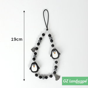 Chaîne de téléphone en perles acryliques œil de mauvais œil, sangle de téléphone, <span class=keywords><strong>pingouin</strong></span>, renard, <span class=keywords><strong>pizza</strong></span>, pendentif en silicone personnalisé, charme de téléphone mignon pour étui de téléphone - Product Image 6