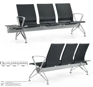 Modern Aluminium Airport Chair Hospital Waiting Room 4-seater Waiting Chairs for Sale