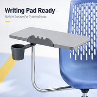 Chaises de formation personnalisées pour salle de classe avec tablette d'écriture et roulettes pivotantes à 360 degrés