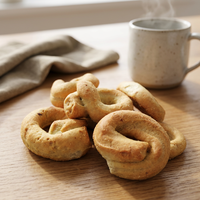 TARALLI APULIANOS Hechos en Italia, Bocadillo Salado de Primera Calidad, Hecho a Mano, Bolsa Personalizable, Listo para Consumir, Sabor a Trigo, Certificado HACCP/BRC/BSF