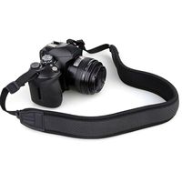 Sangle d'appareil photo en néoprène souple réglable et personnalisable pour photographes, voyages, prises de vue en extérieur, universelle, confortable pour le cou et l'épaule