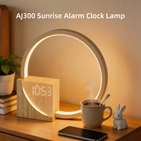 Réveil intelligent avec 10 sons apaisants, écran OLED à 3 niveaux de luminosité, lampe de table connectée en alliage d'aluminium, sans fil électrique