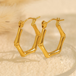 Pendientes de Aro Geométricos de Aleación de Zinc, Juego de Joyería de Moda Unisex en Tono Plateado y Dorado - Product Image 3