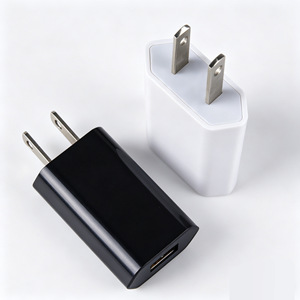 Tête de charge USB 5V1A avec port USB A pour téléphone portable et petits appareils électroménagers, blanc et noir - Product Image 4