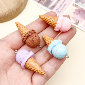 Ice Cream Resin Pendant <b>Charms</b> <b>for</b> DIY Earrings Necklace <b>Bracelet</b> Jewelry Making Handmade Food Keychain Accessories Colgantes - Product Image 3