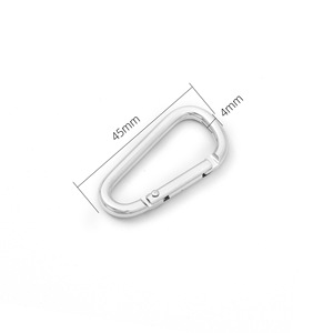 G3908 Carabiner Zinc Alloy Light Gold Plated Durable Keychain Home Use - Product Image 4