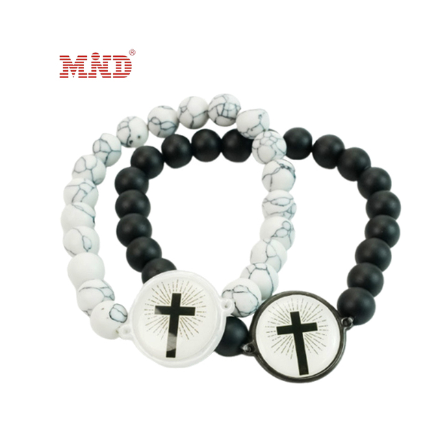 Personalized NFC RFID Bible Verse Wristband Smart Beaded Bracelet Accessory Wrist Band