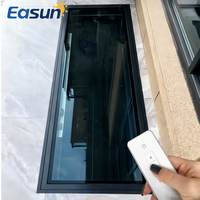 Easun Fenêtre de toit plate moderne en alliage d'aluminium à persiennes automatiques, marchepied antidérapant, verre feuilleté, conception robuste pour charges lourdes 5